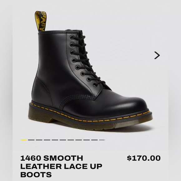 ⭐️ Dr. Martens | 1460 Smooth Leather Lace-up Boots | Black | US 9 - Picture 15 of 15